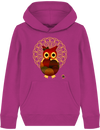 Plongez dans le confort ludique avec le Sweat-shirt Fille à Capuche en Coton Bio - Hibou de Florine R !