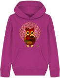 Plongez dans le confort ludique avec le Sweat-shirt Fille à Capuche en Coton Bio - Hibou de Florine R !