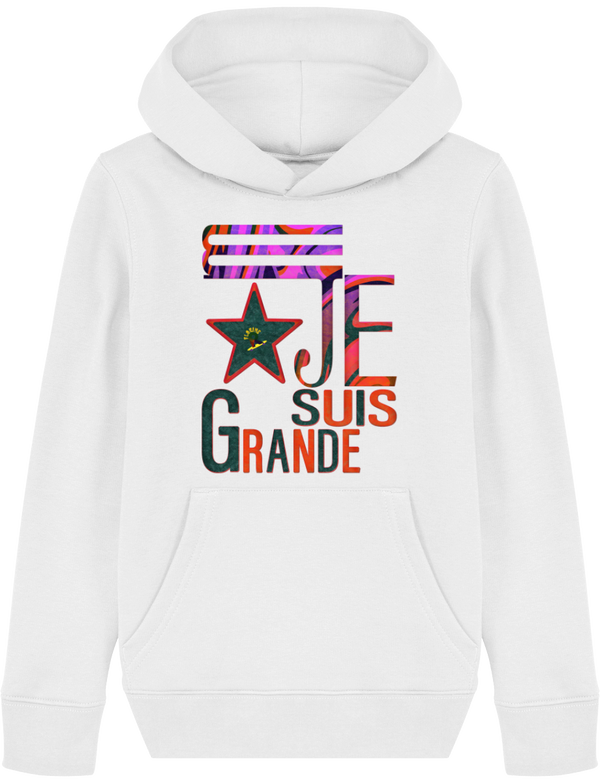 Plongez dans le Confort avec Style : Le Sweat-shirt Fille à Capuche en Coton Bio - 