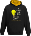 Déclenchez l'inspiration avec le Sweat à Capuche Bicolore pour Garçons - "I Have an Idea" de Florine R !