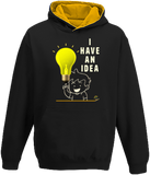 Déclenchez l'inspiration avec le Sweat à Capuche Bicolore pour Garçons - "I Have an Idea" de Florine R !