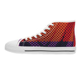 Baskets classiques montantes pour filles - Imprimé orange et violet