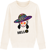 Sweat Col Rond "Hello" - Un Bonjour Plein de Style pour les Filles Florine R.