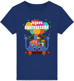 T-shirt fille manches courtes en coton Bio - Joyeux anniversaire de Florine R