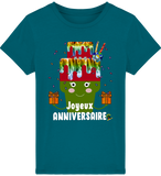 T-shirt fille manches courtes en coton Bio - Joyeux anniversaire de Florine R