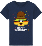 T-shirt garçon manches courtes en coton Bio - Happy Birthday de Florine R