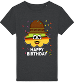 T-shirt garçon manches courtes en coton Bio - Happy Birthday de Florine R