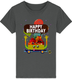 T-shirt garçon manches courtes en coton Bio - Happy Birthday de Florine R