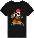 T-shirt garçon manches courtes en coton Bio - Happy Birthday de Florine R