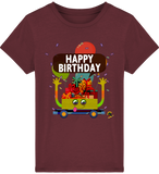 T-shirt garçon manches courtes en coton Bio - Happy Birthday de Florine R