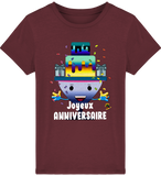 T-shirt garçon manches courtes en coton Bio - Joyeux anniversaire de Florine R